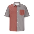 thumbnail image 4 of Qiopertar Liquidation à Moins de 5$ Chemise Cardigan à Manches Courtes Col Rabattu Mode Décontractée pour Hommes en Solde, 4 of 5