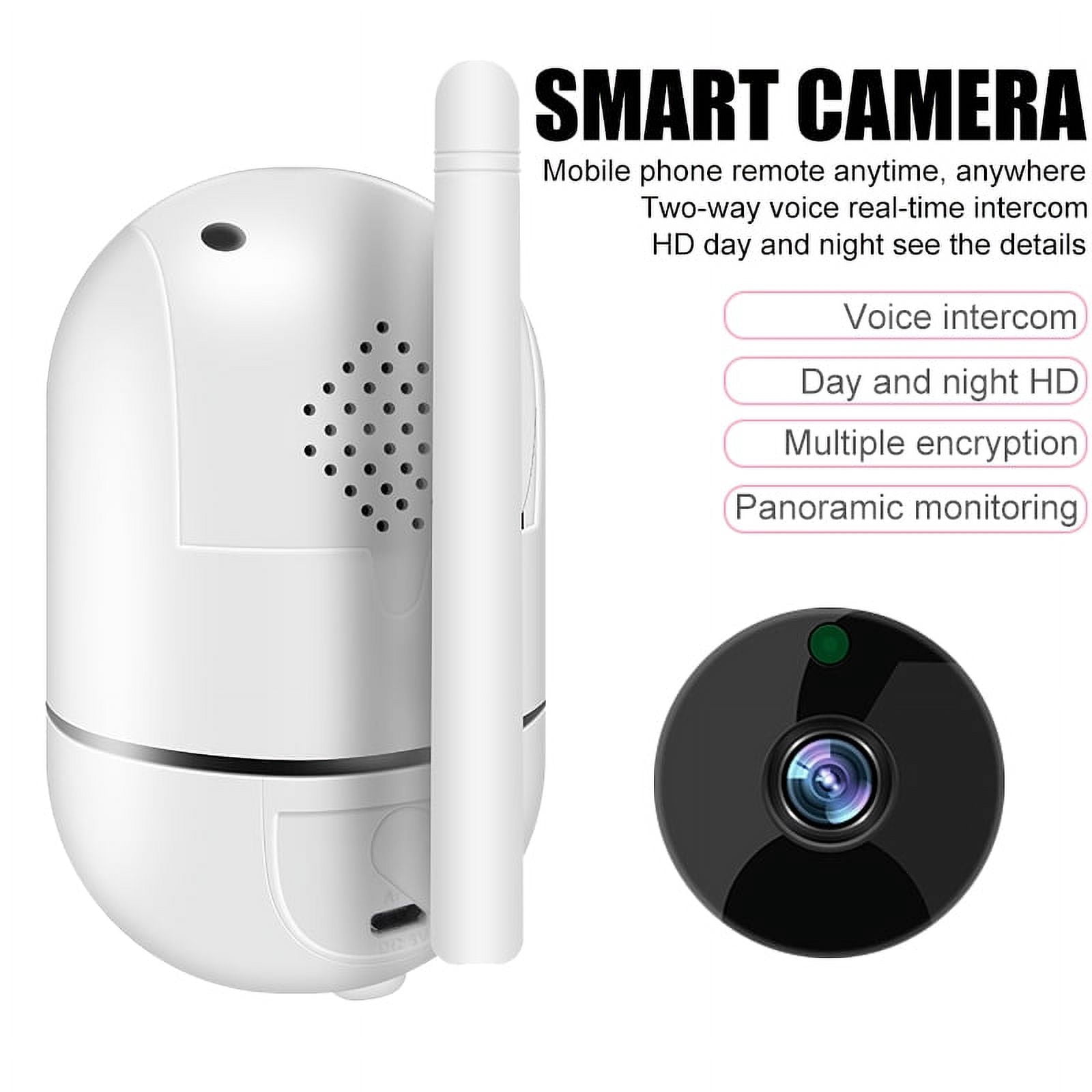 PENGXIANG Wireless Camera, 1080P HD WiFi Pet Camera Baby Monitor, Pan/Tilt/Zoom IP Camera for Elder/Nanny Security Cam Night Vision Motion Detection 2-Way Audio Cloud Service Available Webcam White