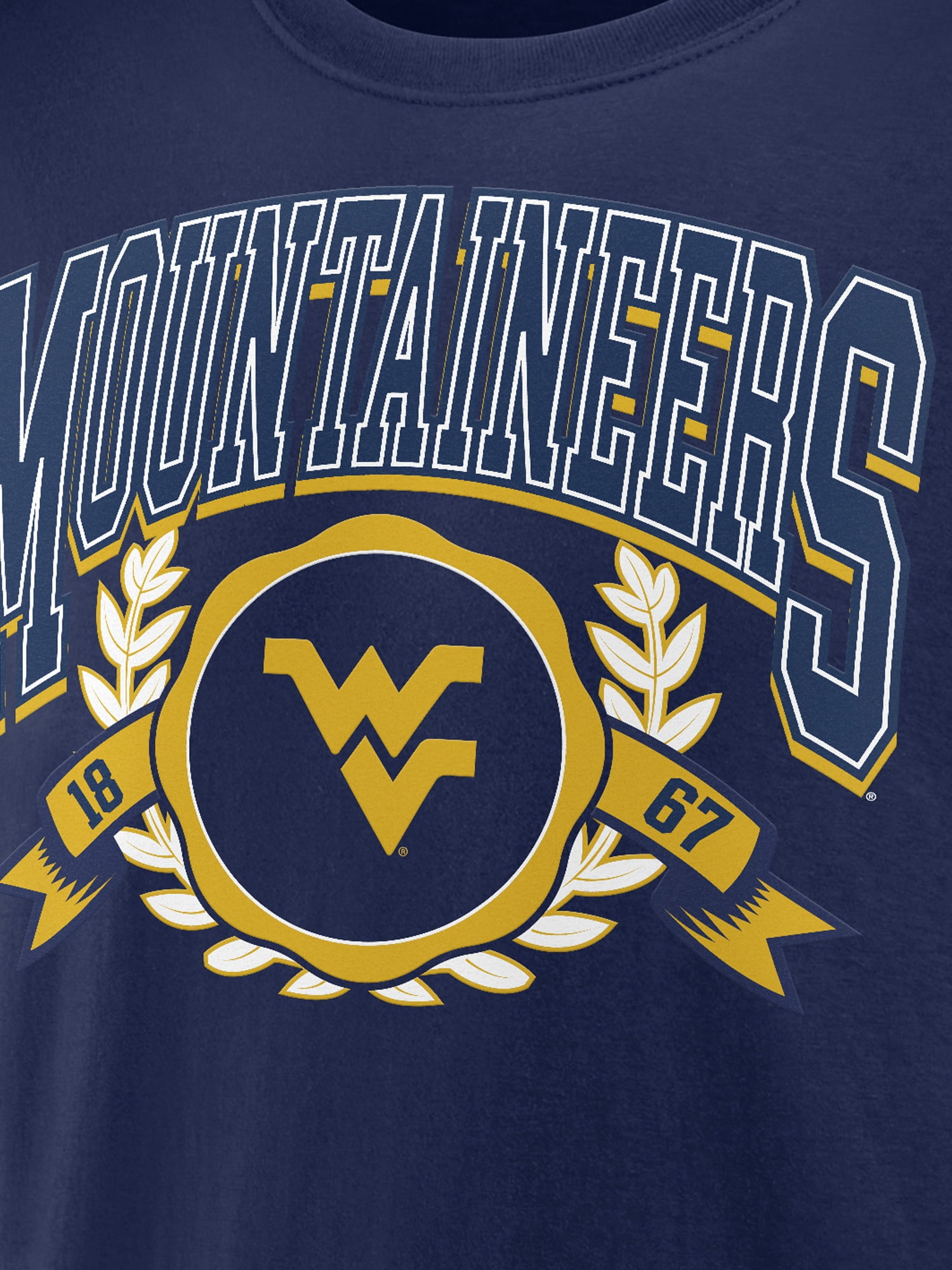 NCAA West Virginia Mountaineers Men's Cotton Navy Short Sleeve T-Shirt