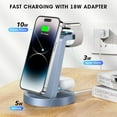 thumbnail image 2 of ETEPEHI Wireless Charger - 3 in 1 Charging Station Compatible for iPhone & iWatch - Charging Stand Dock for AirPods (Blue), 2 of 6