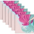thumbnail image 6 of GZHJMY Soft Reusable Satin Table Decorative Napkins,20x20InX6 PCSMermaid,Family Dinner Wedding Banquet, Cocktail Party, Kitchen,Birthday Party, 6 of 7