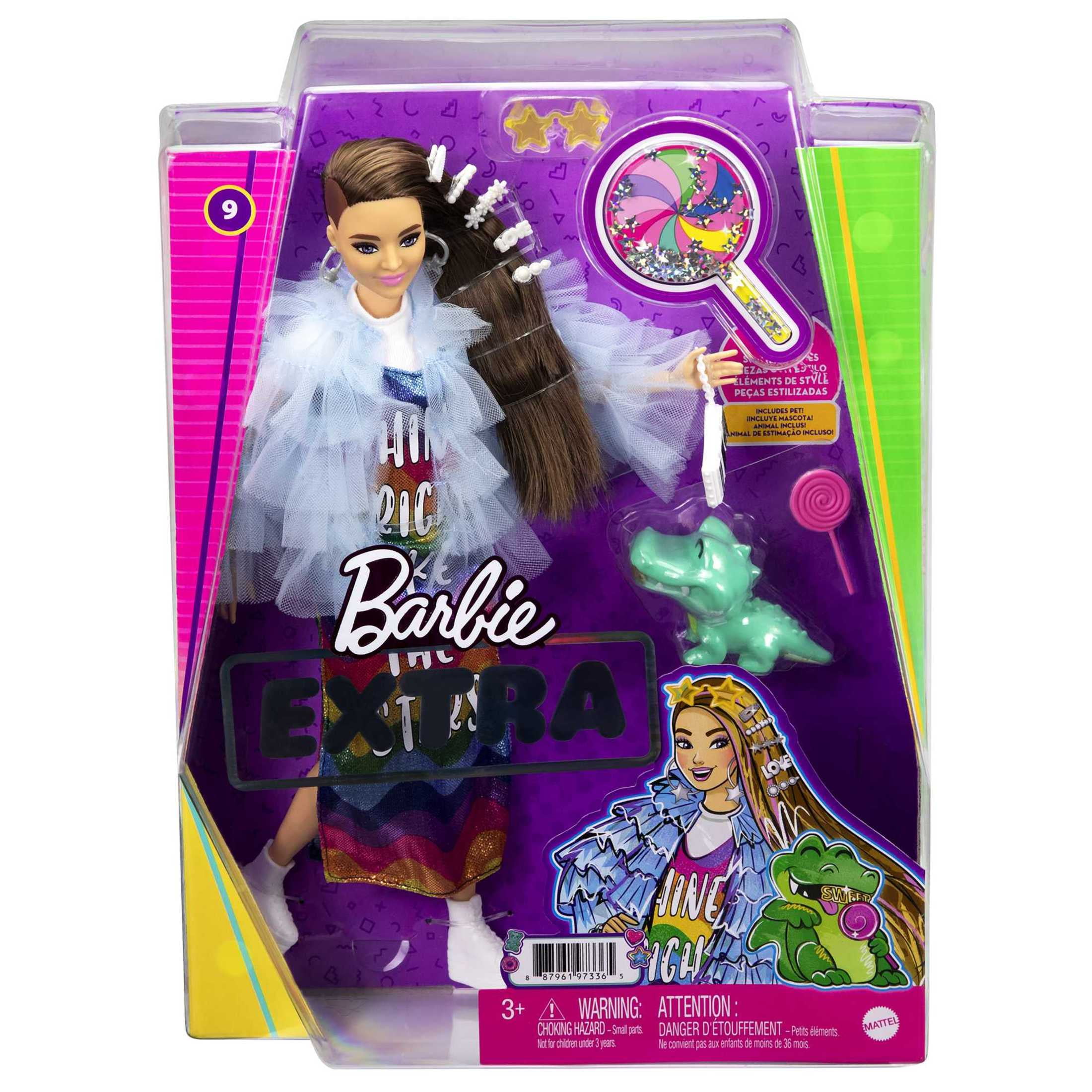 Barbie Extra Doll #9 with Blue Ruffled Jacket and Maldives Ubuy