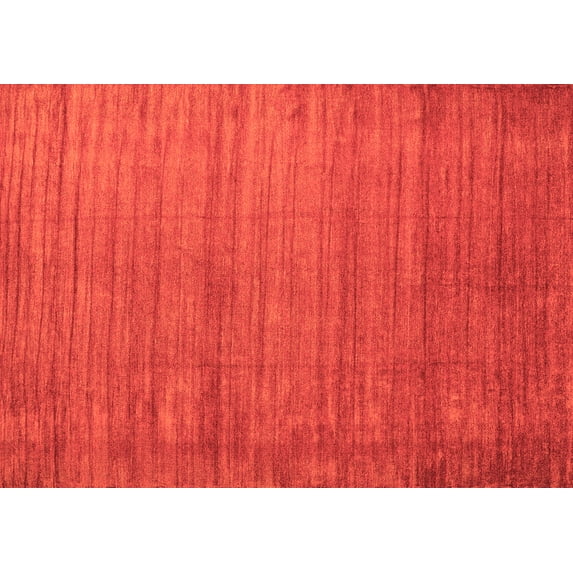 Ahgly Company Indoor Rectangle Abstract Orange Contemporary Area Rugs, 5' x 8'
