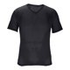 thumbnail image 4 of Blusas y camisas de manga corta con cuello en V para hombre, blusa informal de verano a la moda de color liso con cuello en V y tela de malla., 4 of 8
