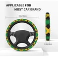thumbnail image 4 of 15 Inch Elastic Steering Wheel Cover Jamaica Flag Jamaican Steering Wheel Cover Universal Neoprene Steering Wheel Covers Protector, 4 of 6
