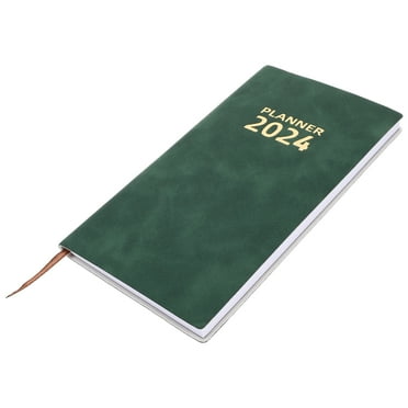 Daily Planner Notepad with Paper and Imitation Leather for Home in Dark Green 6x8.5 inches