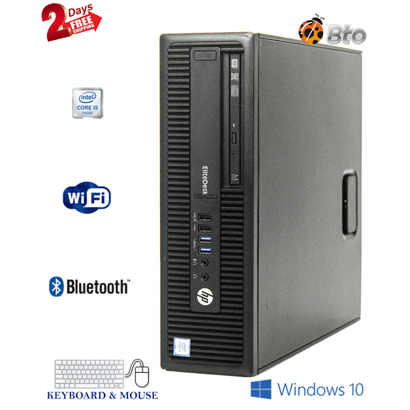 Pre-Owned HP EliteDesk 800 G1 SFF Desktop Computer Core i7-4th, 16GB Ram, 120GB SSD, 1TB HDD, Keyboard & Mouse, WiFi, Bluetooth, Win10 Pro (Refurbished)