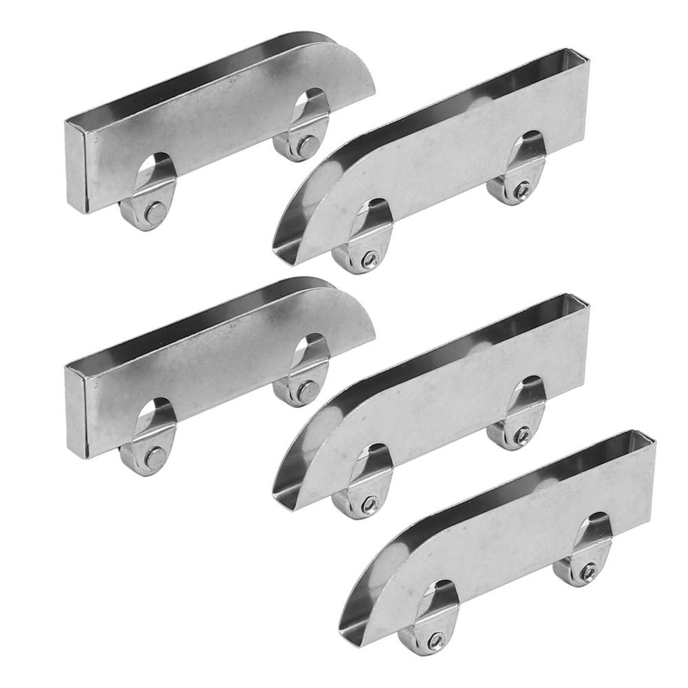 Showcase Glass Door Sliding Rollers Clamp Wheels Pulleys 60x6x23mm 5pcs