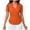 Orange T-shirt for women, variant on jtjvou Women Dressy Casual Tops Short Sleeve Lace Patchwork Button Down Shirt V Neck Trendy Tunic Blouses Summer Work Top Black S