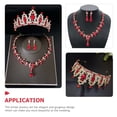 thumbnail image 4 of 1 juego de joyas nupciales para boda, tiara, collar, pendientes, accesorios para vestido de novia, 4 of 8