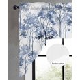 thumbnail image 2 of Watercolor Forest Blue Swag Valances for Windows, Small Curtains Drapes, Abstract Art Modern Trees Kitchen Window Curtains Over Sink Rod Pocket Window Treatment Valance for Bedroom/Bathroom 56"x36", 2 of 5