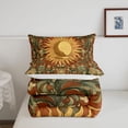 thumbnail image 5 of Homewish Bohemian Sun Moon Twin Comforter Sets,Vintage Botanical Floral Bedding Set,Reversible,2pcs,1 Comforter and 1 Pillowcase, 5 of 7