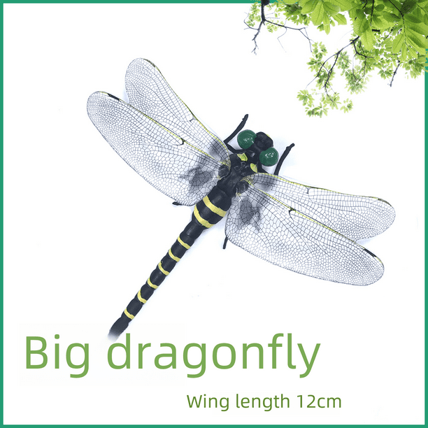 Juguete repelente de mosquitos para exteriores, modelo de libélula de simulación, repelente de mosquitos, longitud del ala 12 cm
