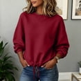 thumbnail image 5 of Hurxie Oversized Sweatshirt for Women Spring Long Sleeve Crewneck Fleece Loose Casual Pullover Tops Fashion Clothing, 5 of 7