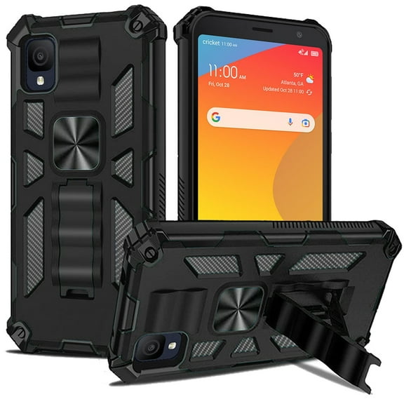 For Apple iPhone 14 Pro (6.1") Hybrid Stand Military Grade with Magnet Mount Friendly Kickstand Hard PC TPU Shockproof Cover ,Xpm Phone Case [ Black ]