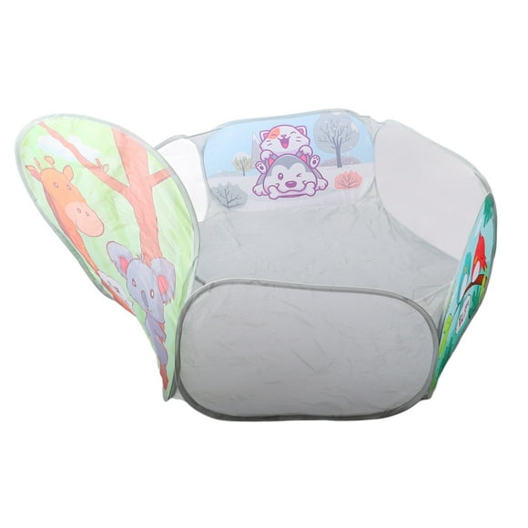 Piscina De Bolas Para Tienda De Campaña, Piscina De Bolas De Baloncesto Emergente De 1,2 M, Ilustración De Dibujos Animados Plegable, Apariencia Para Niños Para El Hogar En