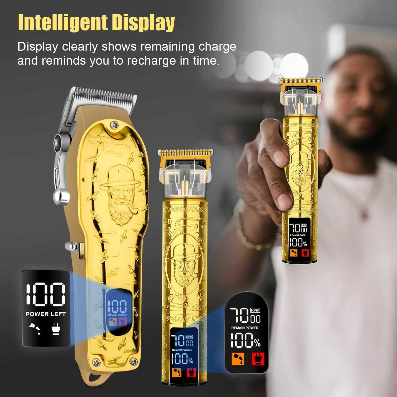 LQT Men's Hair Trimmer Set, Electric Hair Clippers, Body Hair Trimmer, Men's Grooming Product