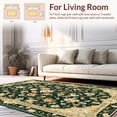 thumbnail image 2 of ODIKA 2'x3' Machine Washable Non-Slip Area Rug, Stylish Floral Medallion Theme High Traffic Rug, Black, 31346, 2 of 7