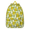 thumbnail image 1 of Summer Lemon Fruit Print Backpack, Cute Yellow Citrus Pattern Daypack with Retro Floral Design for School and Picnic, 1 of 3
