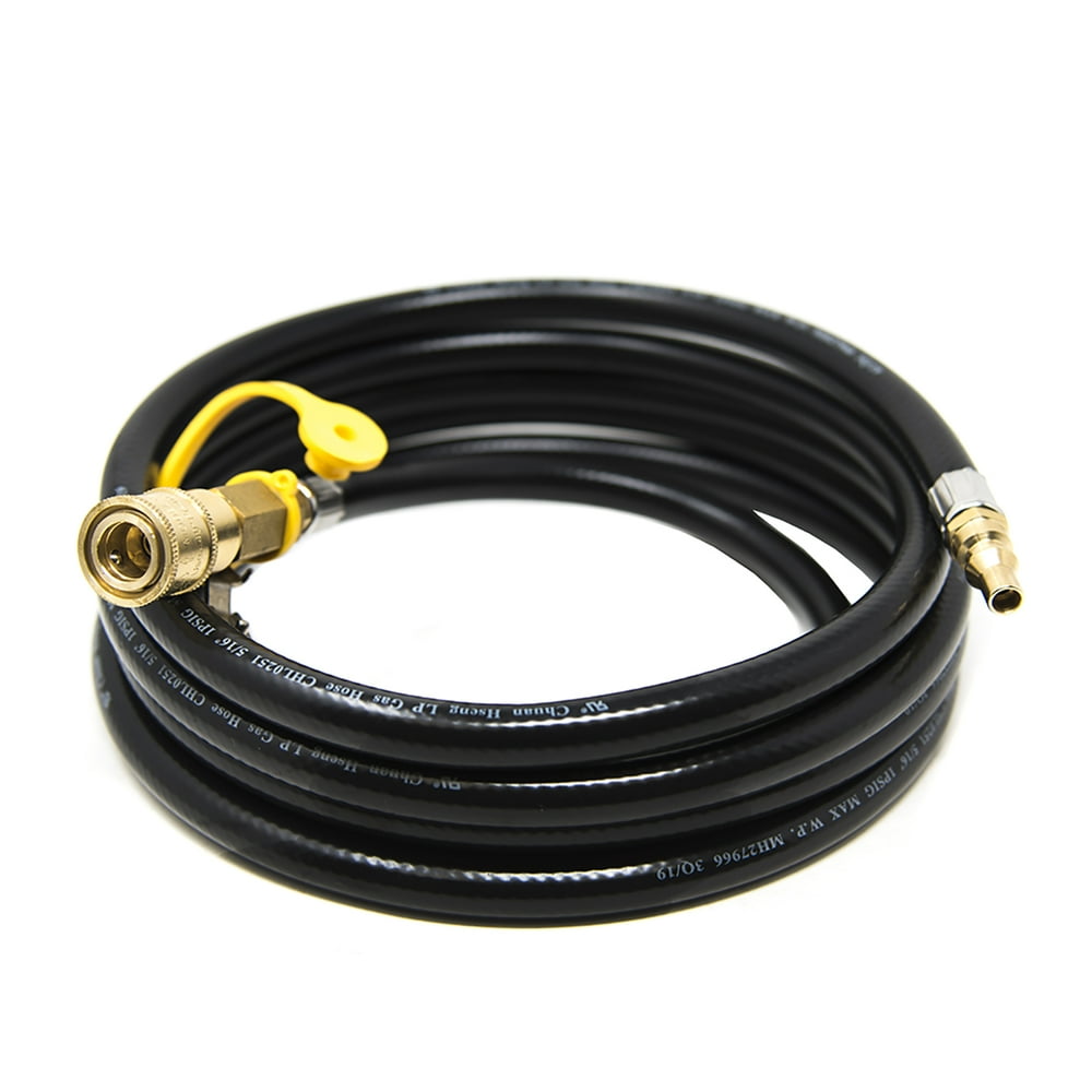 GasOne 12 ft 3/8 Flare Propane Quick Connect Hose, RV Quick Connect