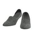 thumbnail image 2 of Basix No Show Liner Socks for Men, Low Comfort Fit Cotton Blend, Ash Heather, 2 of 7