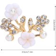 thumbnail image 3 of ZOUSSIQI 4 Pcs Boucle en Strass, Boucle en Forme de Fleur en Cristal Creux, Boucle en Cristal Coloré pour Mariage Fête Bal Femmes Clips de Chaussures Boucles Décorations Accessoires (3.5 * 2.2cm Fleur de Perle CA919-18315, 3 of 9