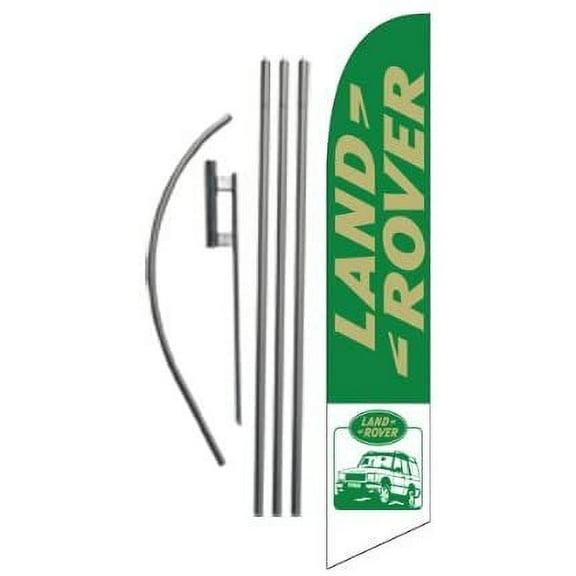 Land Rover Advertising Feather Banner Swooper Flag Sign with Flag Pole Kit and Ground Stake
