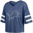 thumbnail image 2 of Women's '47 Blue Detroit Lions Premier Scout Cropped V-Neck T-Shirt, 2 of 3
