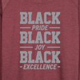 thumbnail image 3 of Instant Message - Black Pride Joy Excellence - Women's Lightweight French Terry Long Sleeve Shirt, 3 of 6