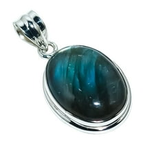 Natural Labradorite Pendant-Crystal Labradorite Necklace-925 Sterling Silver Pendant- Necklace-Handmade jewelry