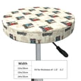 thumbnail image 4 of KLL Retro Steampunk Vehicle Round Bar Chair Cushion Cover 14 inch ,Bar Stool Protector with Elastic, Soft Washable, 4 of 6
