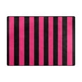 thumbnail image 2 of Ryvnso Pink and Black Stripe Pattern Area Floor Rugs Soft Non-Slip Large Mats Nursery Carpets 63" x 48", 2 of 7