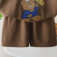 thumbnail image 5 of Little Boy Clothes Set Toddler Baby Boy Bear Bakery Print Short Sleeve T-Shirt & Solid Shorts 2-Piece Summer Outfit Toddler Boy Short Set, 5 of 6