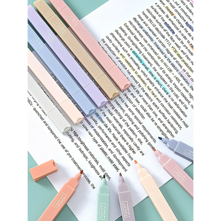 Twin Tip Highlighters-5 Pcs Aesthetic Highlighters Pastel, Highlighter