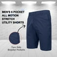 thumbnail image 3 of 3-Pack Men's 6 Pocket All Motion Stretch Utility Golf Shorts (32-42), 3 of 7