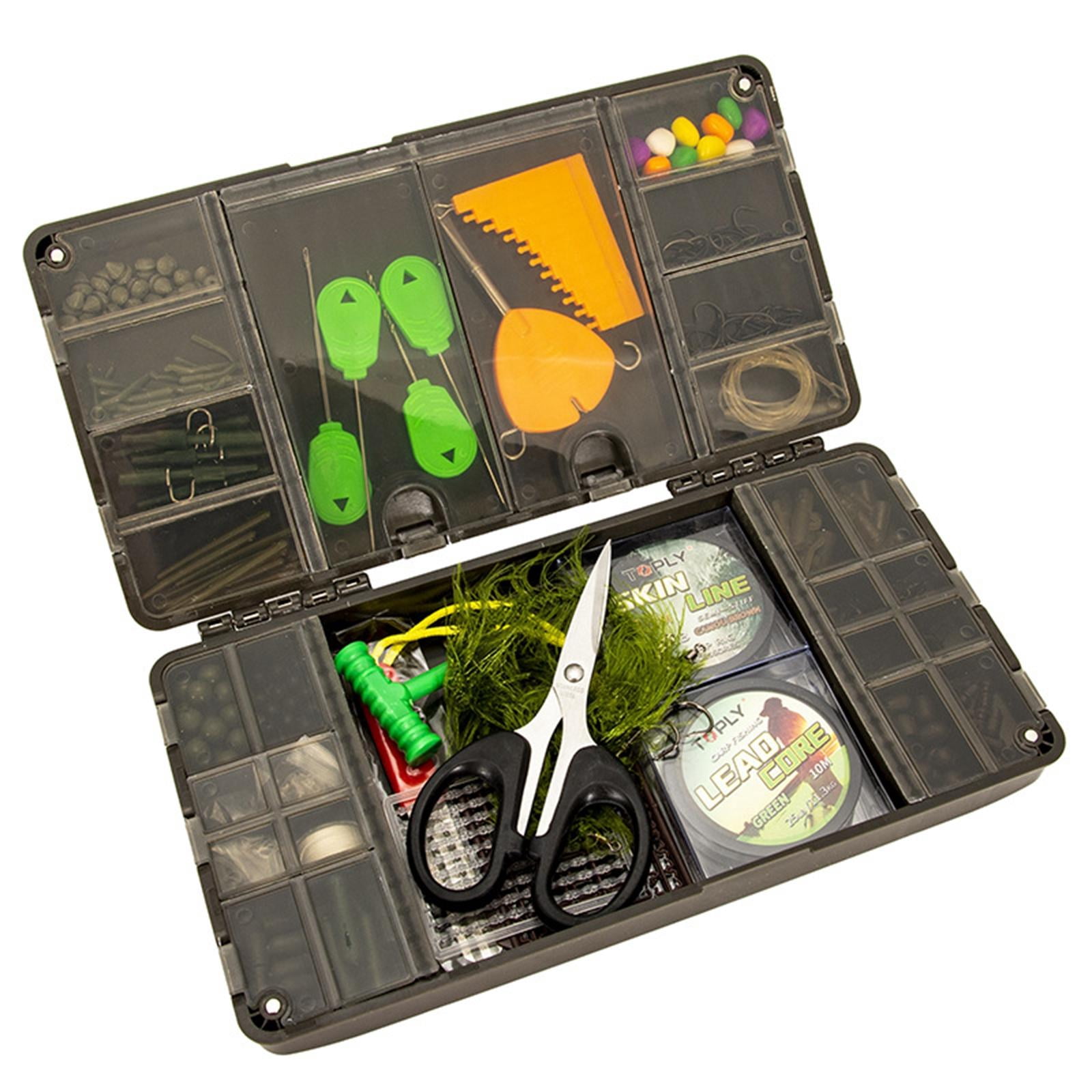 Colaxi Fishing Tackle Box, Fishing Gear Case, Multifunction Organizer Lure Hooks Storage Case Portable Container Fishing Accessories