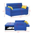thumbnail image 6 of Convertible Sofa Bed with Pull Out Bed - 54" Tufted Velvet Loveseat Sleeper Sofa, Dark Blue, 6 of 6
