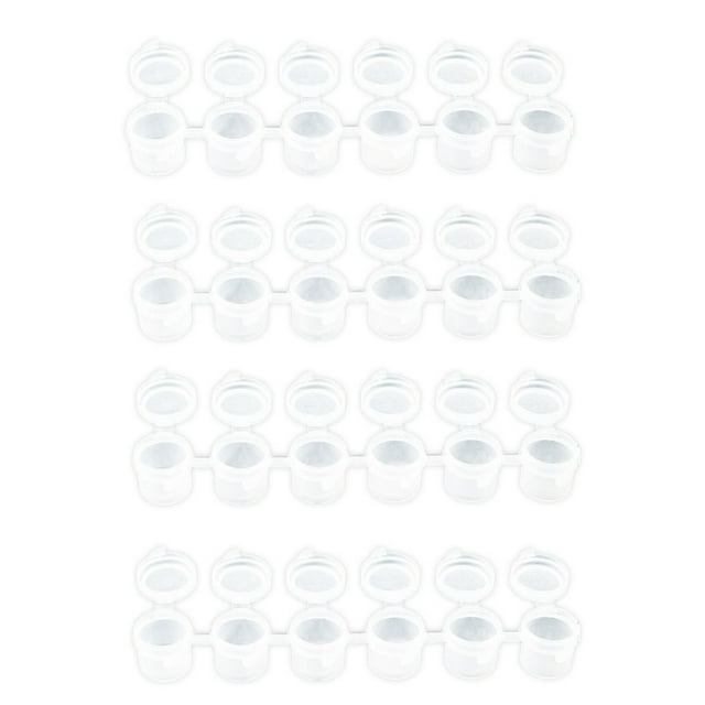 Sidaley Botes de pintura prácticos de plástico con tapas, 25 uds., para almacenamiento de pintura sin desorden, tiras de pintura vacías, Type3 NO3