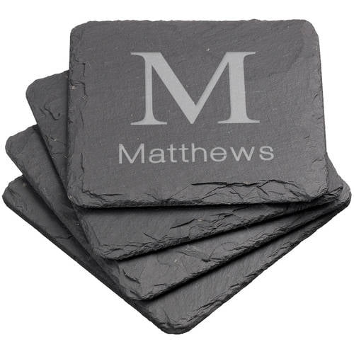 Personalized Square Slate CoastersSet of 4