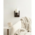 thumbnail image 4 of Kate and Laurel Zabler Modern Metal Wall Sconce, 5 x 6 x 10, Bronze, Round Candle Holder with Removable Glass Cylinder for Flameless Candle Display in Bedroom or Bathroom, 4 of 10