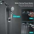 Handheld Shower Head with On Off Switch 8-Mode High Pressure Showerhead ...