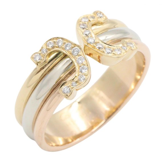 Pre-Owned Cartier 2C Diamond Ring - Ring/Finger Jewelry 18K (Yellow Gold), 18KWG (White 18KPG...