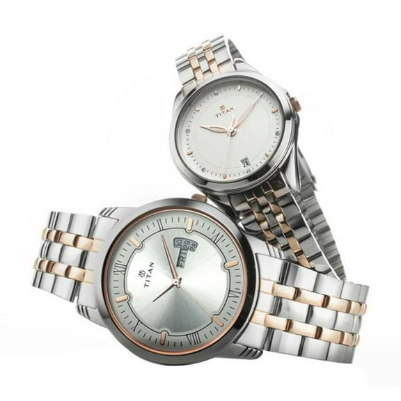 Titan Wedding Bandhan Analog Silver Dial Unisex Watch NM17742565KM01/NN17742565KM01
