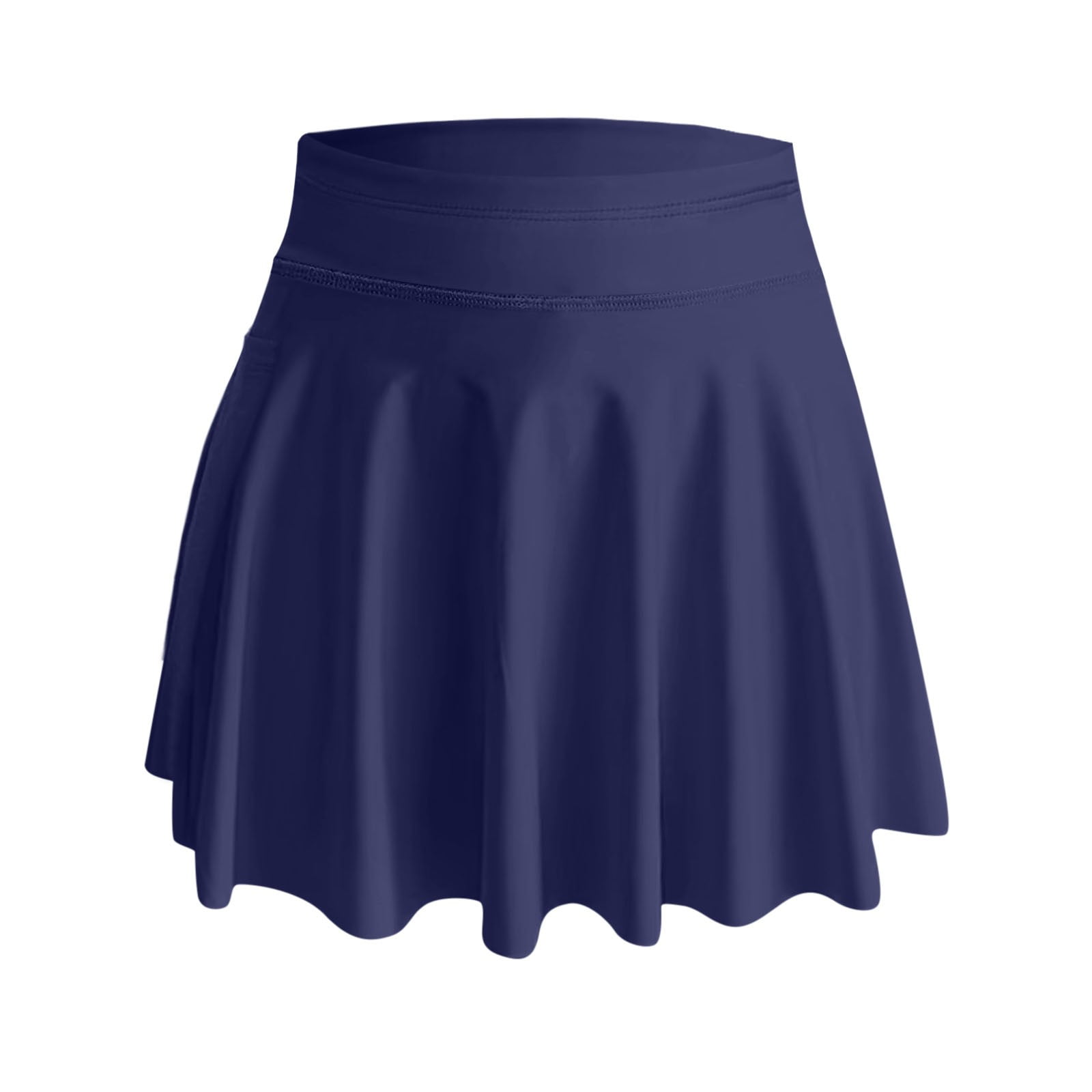 Swim Skirts 2 In 1 Skirts Women High Waisted Swim Skirt Long Skirted Swimsuit Bottom Athletic Bathing Suit Skirt With Panty Swimwear Bottoms Navy L