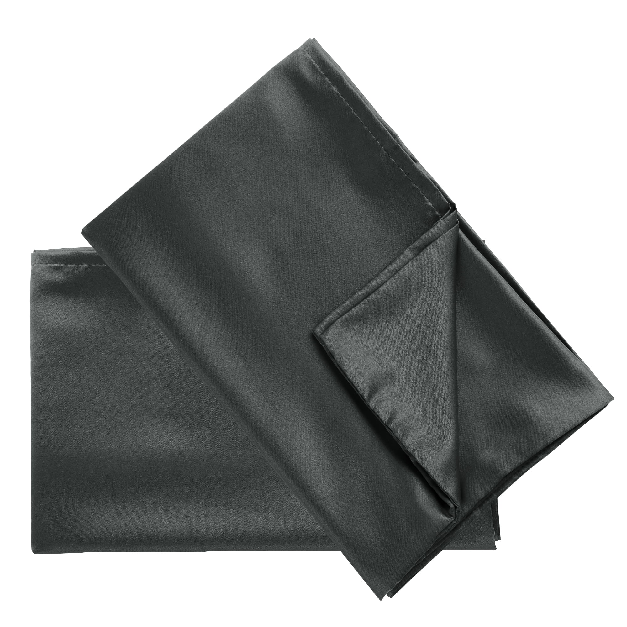 Unique Bargains 4 Pack Satin Pillowcases for Hair and Skin, Black Queen