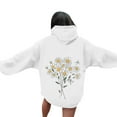 thumbnail image 2 of Olyvenn Pink Hoodie for Teen Girls Cute Graphic Hoodie Girls Preppy Sweatshirt Long Sleeve Drawstring Tops with Pockets 2025 White XXL, 2 of 5