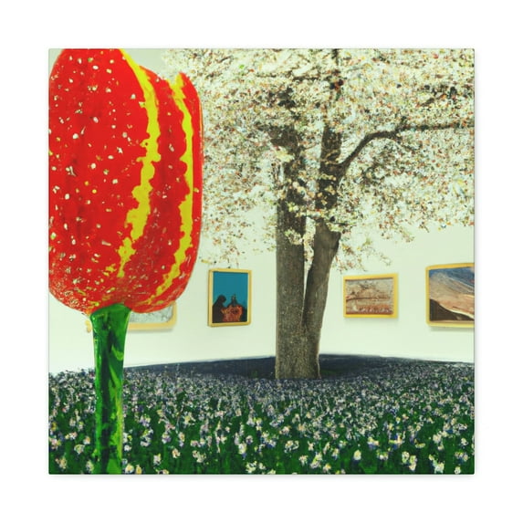 Tulips in Hyperrealism. - Canvas
