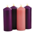 thumbnail image 1 of Purple and Pink Flameless LED Pillar Advent Candle Set of 4, 9 Inch, 1 of 3