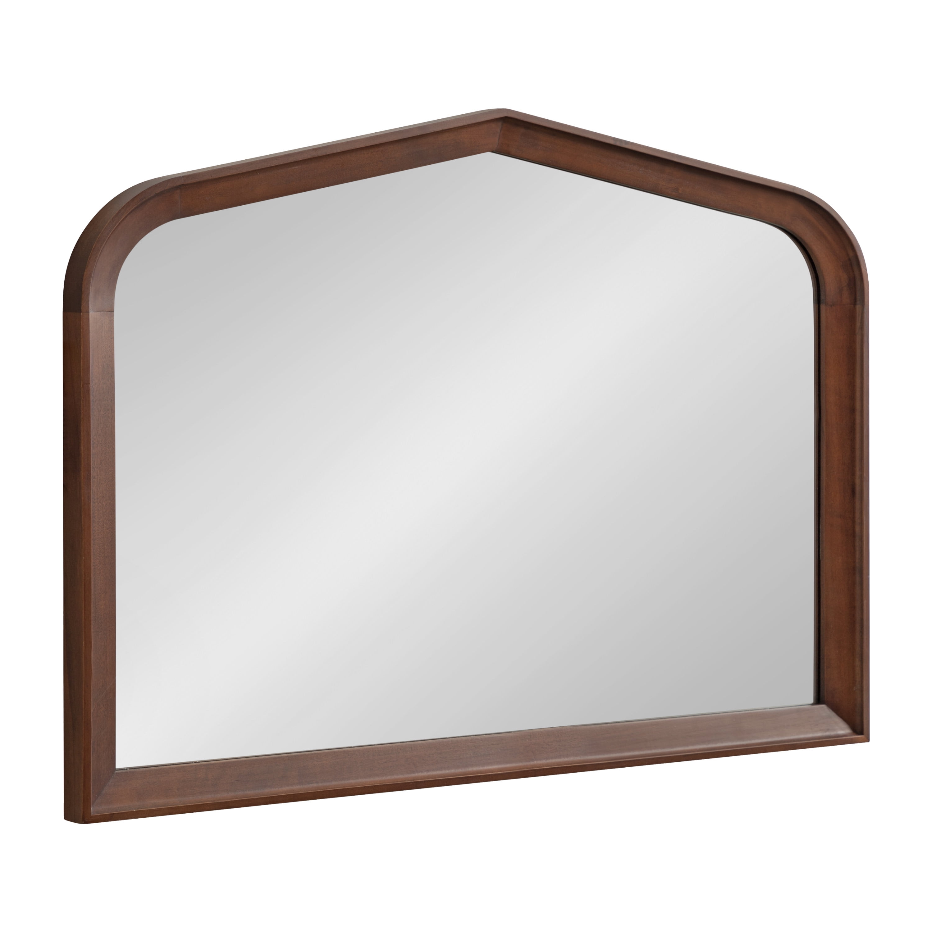 Kate and Laurel Tudor Traditional Wooden Wide Arch Wall Mirror, 36 x 28