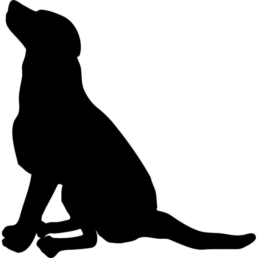 Do It Yourself Wall Decal Sticker Sitting Dog 14x14"